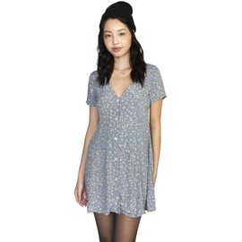 RVCA Womens Fit and Flare Dresses - Understated (Blue Dust, Medium)