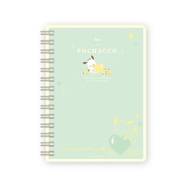 Tees Factory Sanrio Characters DECOLLECTION Notebook, Mint & Yellow, H 5.9 x W 4.3 x D 0.4 inches (15 x 11 x 1 cm), SR-5543455MY
