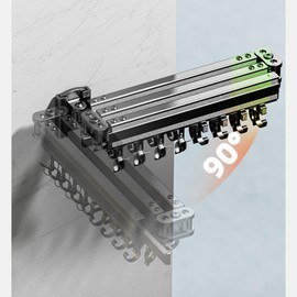 Ejoyous Wall Mounted Clothes Drying Rack, Foldable Laundry Hanger Dryer Rack Retractable Collapsible Hanging Clothesline for Laundry Room Balcony Bathroom