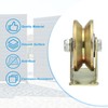 PATIKIL 3" V-Groove Wheel, 2 Pcs V-Type Sliding Gate Casters