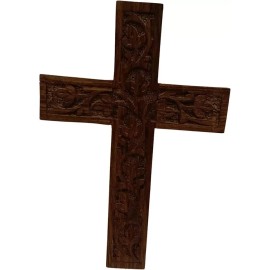 Wall Mounted Wall Hanging Wooden Christ Cross Crucifix Catholic Rosewood Crucifi