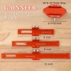 GAINNEER Woodworking Ruler Set 3PCS(6/8/12-Inch) - Precision Aluminum Pocket Rulers
