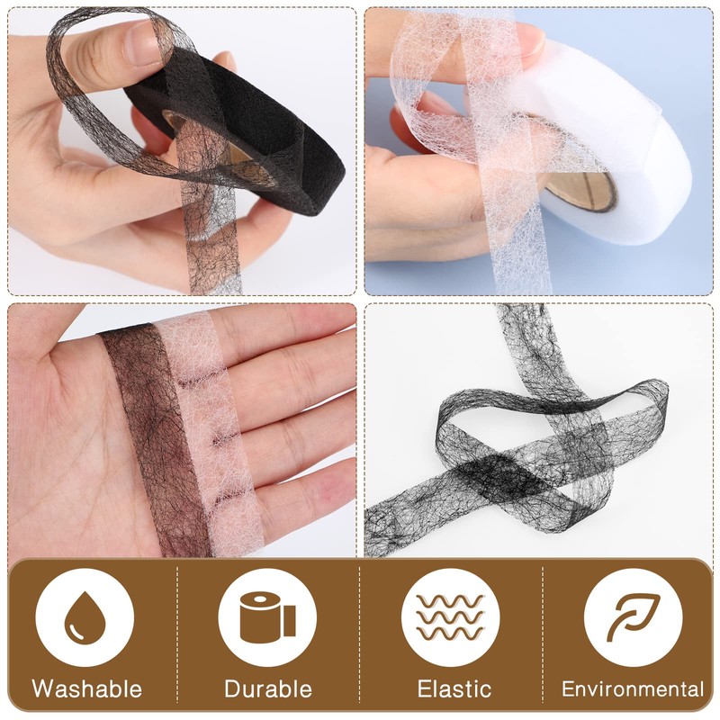 Outus Iron on Hem Tape Fabric Fusing Hemming Tape for