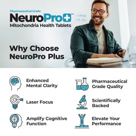 Best 365 Labs NeuroPro+ - Methylene Blue and C Complex - Maximum Strength Mitochondria Support Tablets - Fast Acting Mental Clarity Support - 60 Tablets