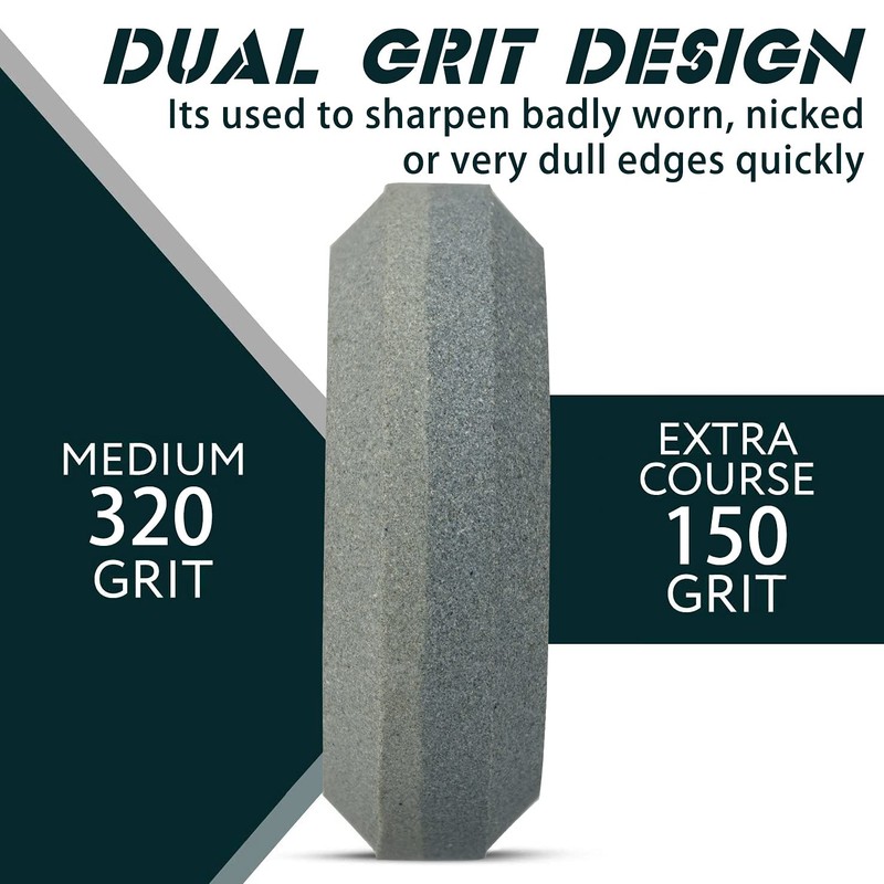 NedFoss Axe/Hatchet Sharpening Puck Whetstone Knife Sharpening Stone, Dual Grit