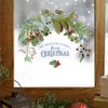 Condessacity Christmas Wall Stickers, Fruit Branches Pine Cone Static Glass
