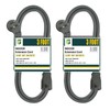 EP - Paquete de 2 cables de extensión de enchufe