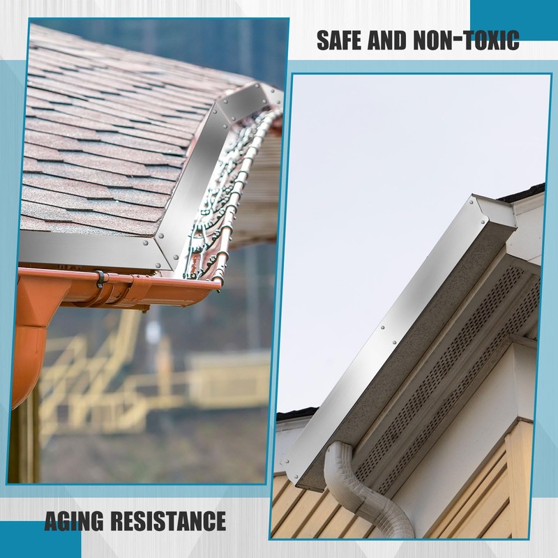 Hicarer 8" x 50ft Galvanized Sheet Steel Metal Flashing Roll