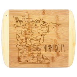 Totally Bamboo A Slice of Life Minnesota State Serving and Cutting Board, 11" x 8.75"
