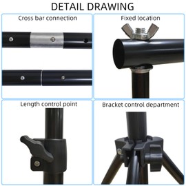 ITOTIN Backdrop Stand 10x7ft(WxH) Photo Studio Background Stand Support System Backdrop Support Kit, for Photography, Advertising Display, Parties Decoration