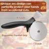 Professional Pizza Cutter & Crust Cutter 2 in 1, Steel