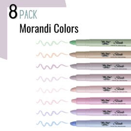 Mr. Pen- Gel highlighter, 8 Pack, Morandi Colors, Bible Highlighters No Bleed, Gel Highlighters for Bibles, Gel Highlighters Assorted Colors, Pastel Highlighter, Quick Dry Highlighter, Bible Markers