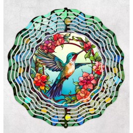 Handmade Hummingbird 10" Wind Spinner