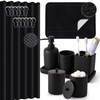21 Pcs Bathroom Accessory Set with Waterproof Shower Curtain and
