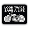 Zirni Look Twice Save a Life Motorcycle Vinyl Sticker Bumper
