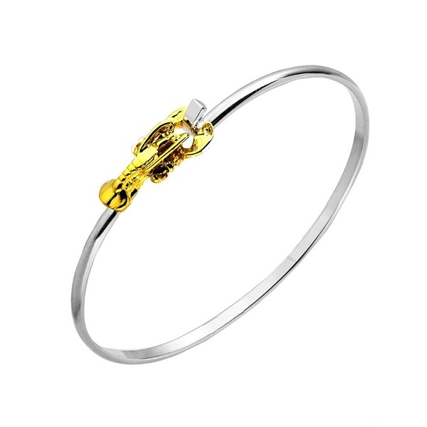 Cape Cod Jewelry-CCJ Lobster Bracelet Latch Cuff TwoTone