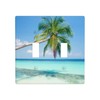 Beach Palm Tree Double Toggle Light Switch Cover Wall Plate