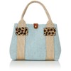 Topkapi Italian Felt Glitter Tape Combination Mini Tote Bag TREASURE,