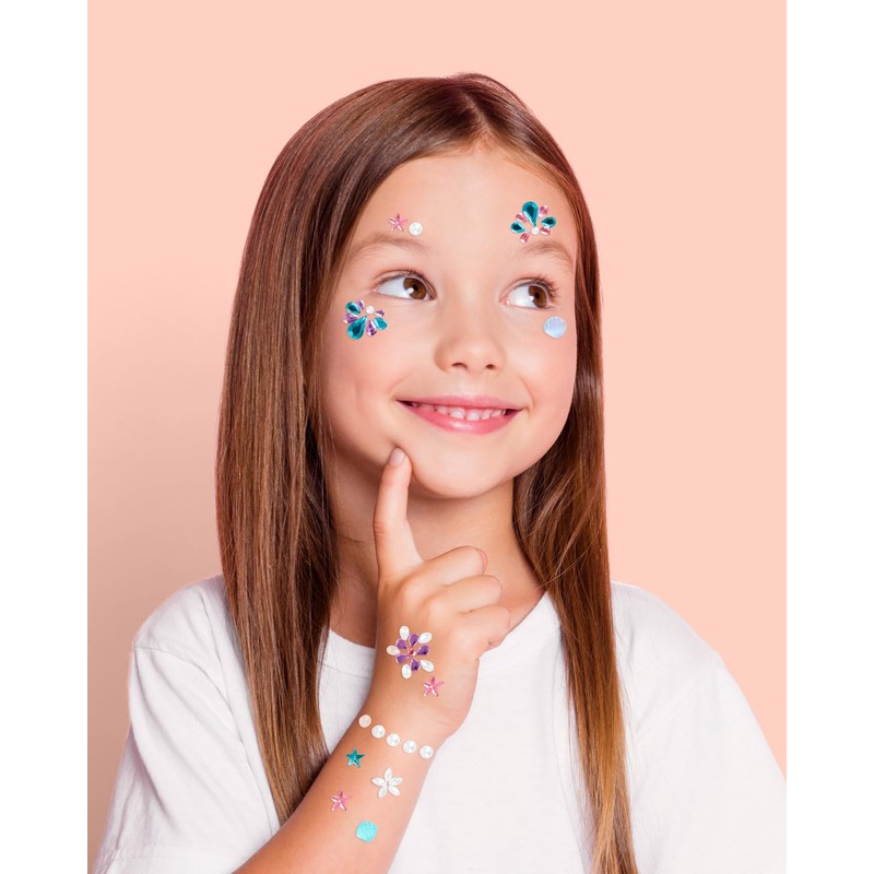 xo, Fetti Kids Face Gems, Mermaid Pink + Blue -