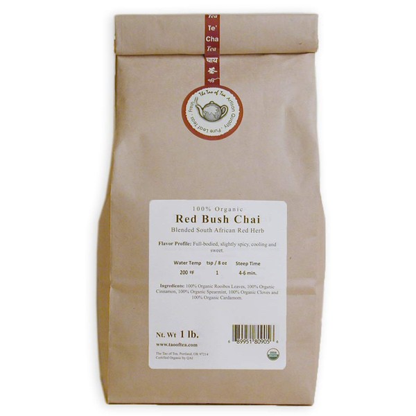 The Tao of Tea Red Bush Chai, 100% Organic Rooibos Chai, 1-Pound
