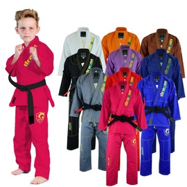 Dragon Brazilian Jiu Jitsu Gi for Kids – Ultra-Light, Preshrunk Youth Grappling Uniform with Free Belt & Bag (Pink, M3)