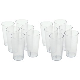 Winco - Clear Plastic Tumbler/Stackable Restaurant Beverage cup,12 Pk,16 oz.