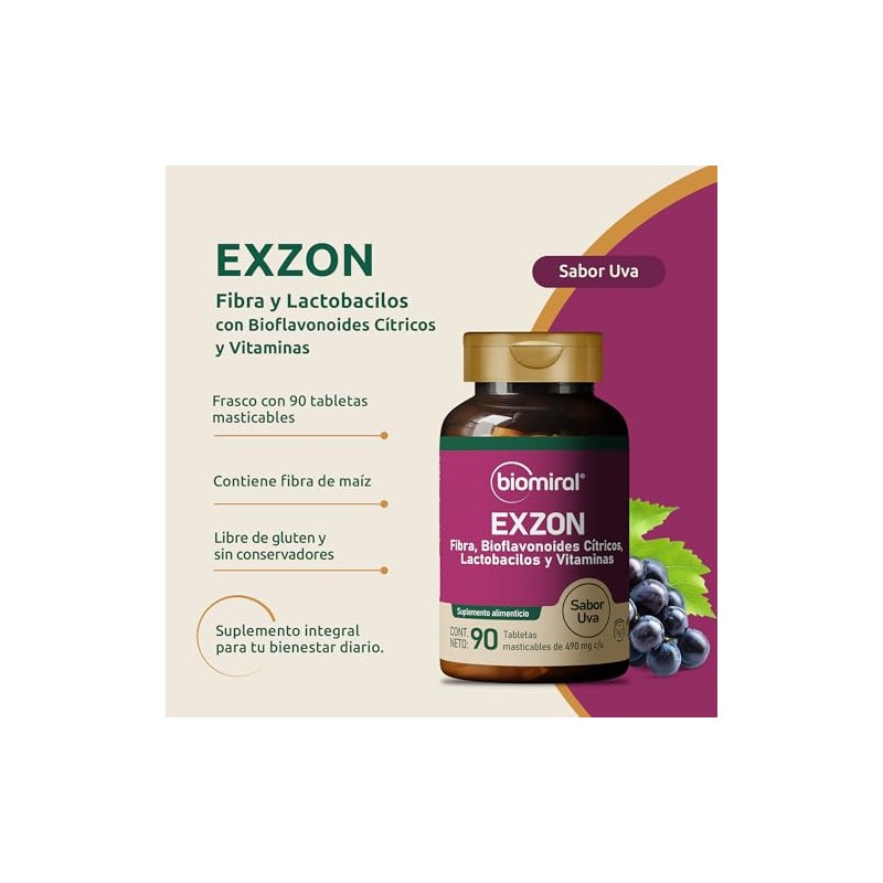 EXZON c/90 TABS. Masticables 490 MG