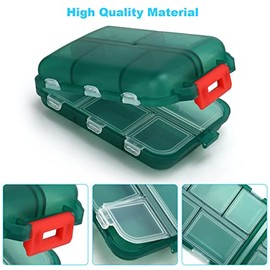 MsfIAIoo Pastillero de Viaje Pequeño de 2 Piezas, Bonito Estuche Organizador de Pastillas, Organizador Portátil de Medicamentos para El Bolso, Con 10 Compartimentos para Diferentes Medicamentos.