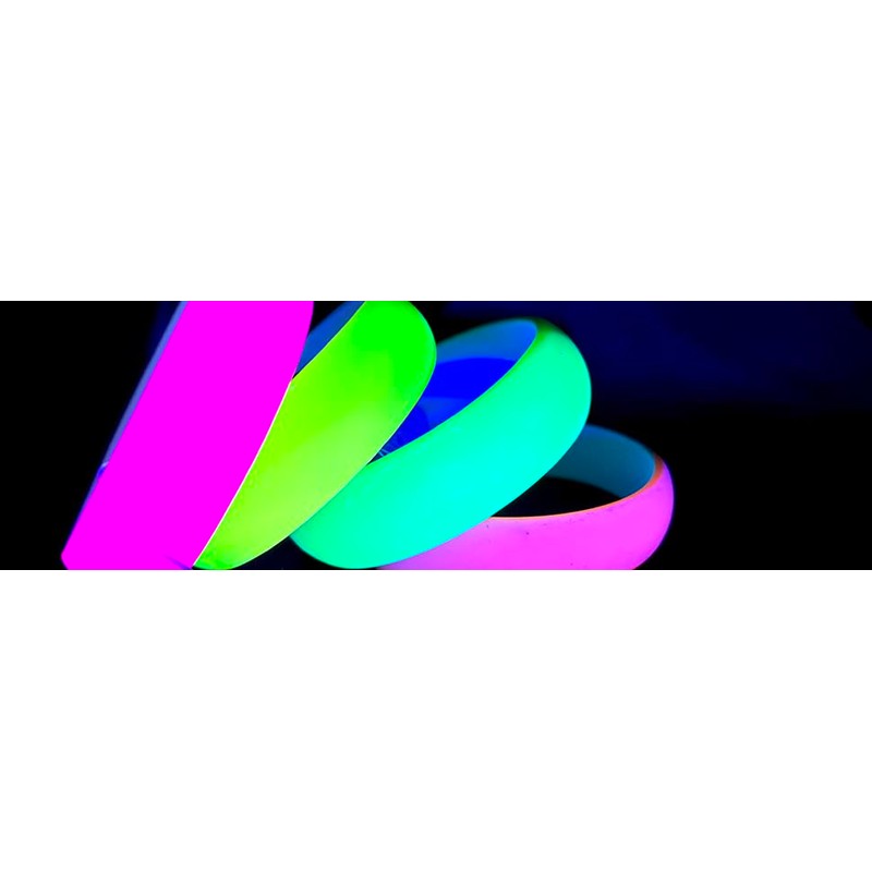 NEON NATION 4 Pack 1980s Style Costume Bracelets 1" Bangles