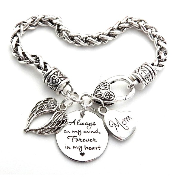 Memorial Bracelet In Memory of Mom Dad Son Daughter Sympathy