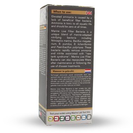 NT Labs Live Filter Bacteria, Biological Filter Booster for Marine Aquariums, Marine Filter Bacteria, Blend of Marine-Adapted Nitrifying Bacteria, Helps Resolve New Tank Syndrome, 100ml