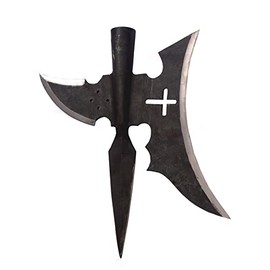 Alabarda medieval forjada a mano de acero de alto carbono con cruz | Alabarda de sargentos resistentes totalmente funcional
