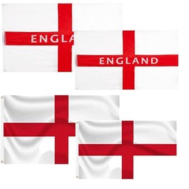 Pack of 4 England 5ft x 3ft Nylon Flag With Eyelets Premium Quality Indoor or Outdoor Flags