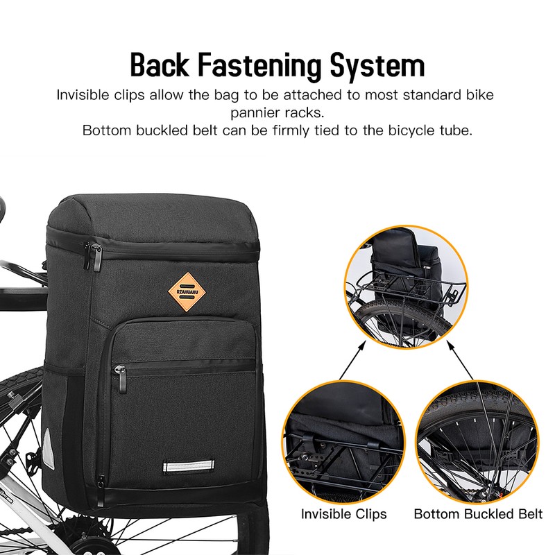 3 In 1 Cycling Insulation Bag 17L Reflective Rear Rack