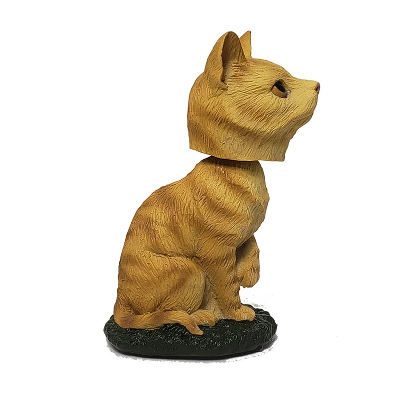 Animal Den Tabby Cat Bobblehead Figure Statue Gift for Car