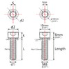 Wanyifa M8 x 25mm Titanium Ti Bolt with Washer for