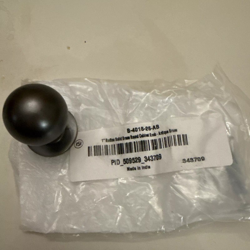 Signature Hardware 1" Rodino Solid Brass Round Cabinet Knob -