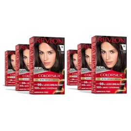 REVLON Colorsilk Color Permanent Hair Dye, 20 Brown Black (Pack of 12)