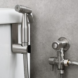 CIENCIA Bidet-Handbrause für Toilette Sprayer Premium Edelstahl Sprüher Shattaf Komplett Bidet Set für WC(WS024AF)