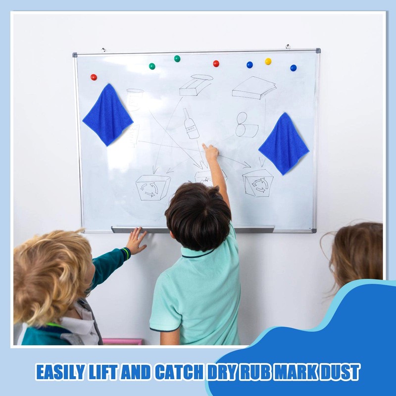 Zopeal 8 Packs Dry Erase Board Cleaning Cloth Microfiber Eraser