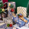 Christmas Wrapping Paper, 8 Sheets Christmas Paper Set with Stickers