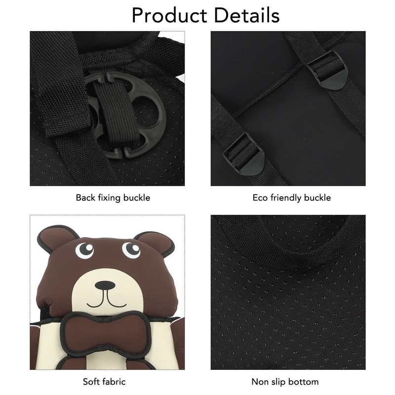 Child Highback Safety Seat Adjustable Straps Machine Washable 5 Point