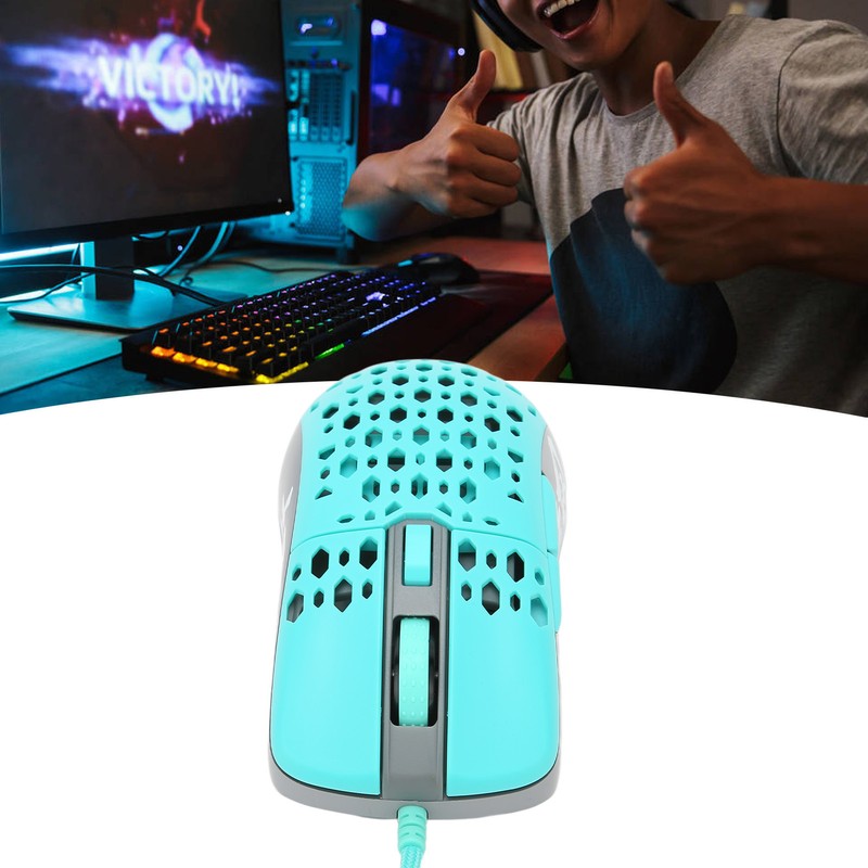Mouse Adjustable DPI Speed RGB Backlight Ergonomic Beehive Shell Lightweight
