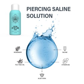 BASE LABORATORIES Ultimate Healing Piercing Aftercare Kit | Piercing Aftercare Spray + Keloid Piercing Bump Treatment Oil + Piercing Cleaner Swabs | Keloid Bump Removal - Saline Solution for Piercings