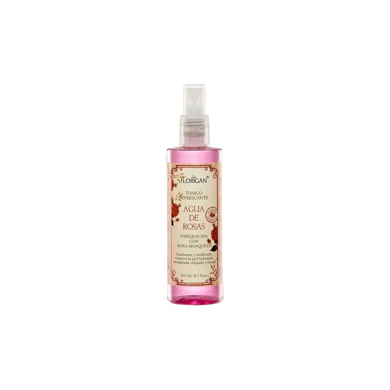 Tónico Refrescante Agua De Rosas Florigan® 250ml. 3 Piezas
