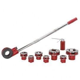 3/8" to 2" Ratcheting Pipe Threader Set with Blow-Mold Carrying Case