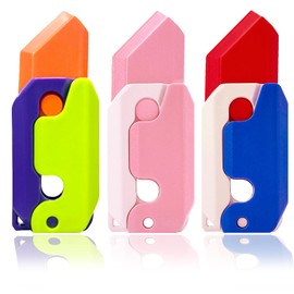 OLRMA 3pcs Fidget Toys Knife, 3D Printing Gravity Fidget Knife Toys, Sensory Knife Fidget Toys, Plastic Carrot Fidget Knife for Adults Teens Kids, Anxiety Stress Relief Toy