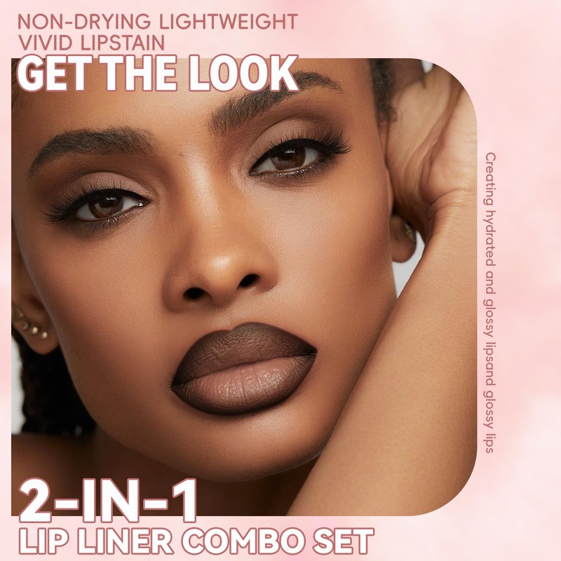2 in 1 Gradient Lip Liner and Matte Lip Gloss