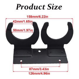 Microphone Holder, Wireless Microphone Wall Mount Stand Mic Clip Holder with Screws, Black