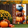 Fall Football Welcome Garden Yard Flags 12x18 Double Sided Outside